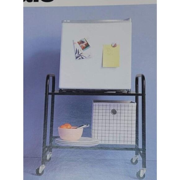 New Room Essentials Mini Fridge Cart Or Storage Cart Top Shelf Hold 50 Lb - Picture 2 of 3